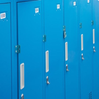 Blue lockers